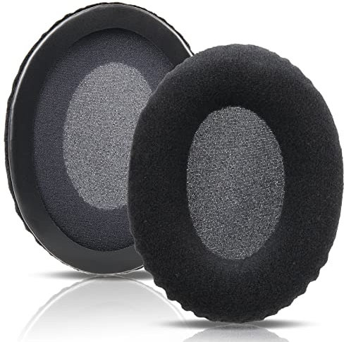 Premium Ersatz Ohrpolster Kissen für HyperX Cloud II Wireless/Cloud Alpha, Premium Eiweißleder / Komfortables Velours und High-Density Foam-(Schwarz) (Velours)