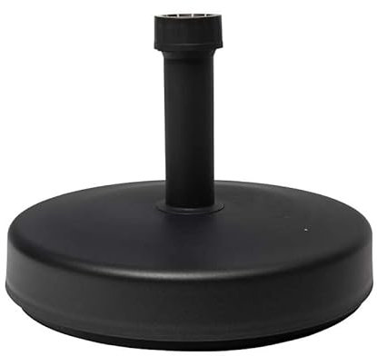 Muddy Hands Black Garden Parasol Base Outdoor Sun Shade Umbrella Pole Holder Weight - Up to 25kg Water or Sand Fillable