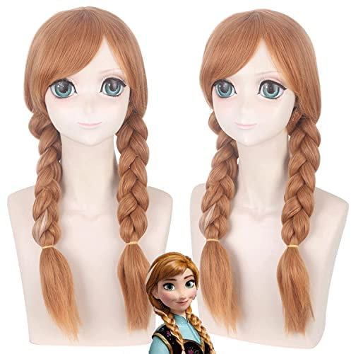 Perücke für den täglichen Gebrauch Cos Perücke Frozen Anna Anna Highlighted Twist Braid Anime Perücke 310-1