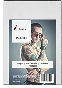 Photolux Portrait II 275 gsm, raster cool Fotopapier in Premiumqualität 10,2x15,2 cm, 100 Blatt
