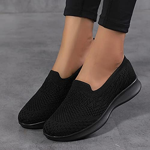 Schwarze Turnschuhe Damen Elegant Classic Outdoor Sportlich Schuhe Sneaker Frauen Sportschuhe Weiss Hoch Trainingsschuhe Walkingschuhe Freizeitsportschuhe Plate Schuhe für Gehen Laufen Joggen Sports