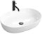 Rea Lavabo da Appoggio CLEO BIANCO Lavandino bagno 605 x 410 x 140 mm Ceramica (Bianco)