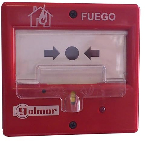 Pulsador de alarma convencional rearmable P/440CA GOLMAR 21131339