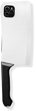 SINQERISHT Funda para teléfono móvil compatible con Apple iPhone 14, funda 3D, bonito y divertido, cuchillo de cocina, silicona gel TPU, carcasa resistente a los golpes para niños y niñas (plata)