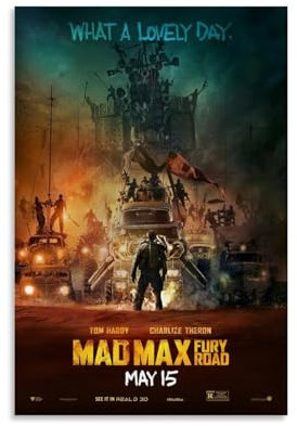INEOUT Mad Max Fury Road Filmkunst-Poster, dekoratives Gemälde, Leinwand-Wandposter und Kunstdruck, modernes Familienschlafzimmer-Dekor-Poster, 60 x 90 cm