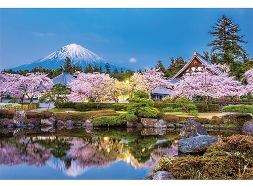 MIRRORANG Toile de fond du mont Fuji du Japon 2,5 x 1,8 m - Le symbole du volcan japonais - Paysage naturel - Fleurs de cerisiers - Pour photographie d'enfants et adultes