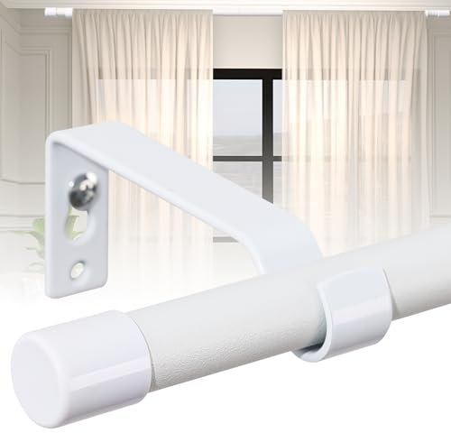 Asta per tende allungabile, 71-170 cm, set di aste per tende con supporti regolabili, asta in acciaio ad alte prestazioni, per bagno, camera da letto, cucina