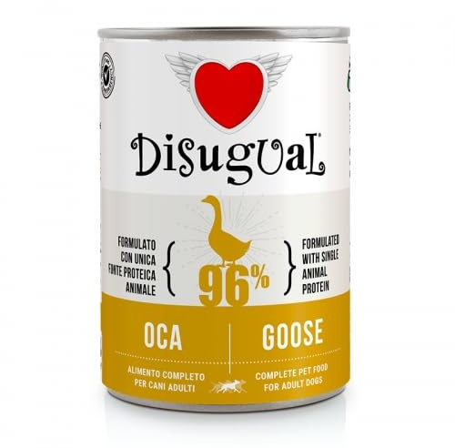 Disugual Comida Húmeda Saludable para Perros 6 Latas x 400 Gr (Ganso)