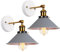 Pendelleuchte 3 Flammige Hängeleuchte Vintage Industrielle Hängelampe E27 Deckenleuchte Retro Design Lampenschirm 220mm Edison Lampe für Küche Esszimmer Schlafzimmer Flur (Grau-W-2)