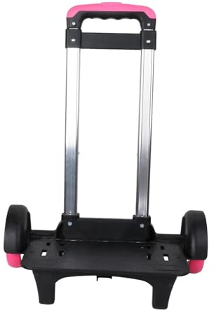 Harilla Rucksackwagen, Rollwagen, Teleskopstange, Aluminiumlegierung, Schwarz, Gepäckwagen mit Rädern, Reisewagen für Boxen, Rucksack, FRAUEN