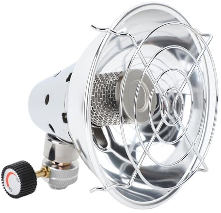 Chauffage à Gaz de Camping, Chauffage à Gaz Portable, Chauffage Rapide, Puissance de Feu Réglable, Mini Réservoir de Gaz pour Camping, Barbecue, Pêche