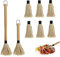 Wedhapy BBQ Mop 2 Stück 11 2 Zoll & 18 3 Zoll BBQ Mop Bürste mit 6 Ersatzköpfen Holz Langer Griff Grill Pinsel für Soße BBQ Grillen Räuchern Steak BBQ Mopp Pinsel Küchenpinsel zum Grillen BBQ M