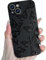 SmoBea Compatible with iPhone 13 Case for Women, Butterfly Phone Case Cute Soft TPU Shockproof Full Camera Lens Protective Cover for iPhone 13 6.1 Inch - Black