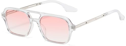 QVKUUT Lunettes de soleil tendance vintage pour homme et femme, double chevalet protection UV