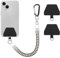 COCASES Handyband mit flexiblem Spiralkabel, universale Lanyard Schlüsselband Schlüsselanhänger kompatibel mit iPhone/Samsung/Huawei(2 Einlagen, Silber)
