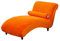 Schonbezug für Chaiselongue aus Samt, dehnbar, universal, Sofabezug, Möbelschutz, orange