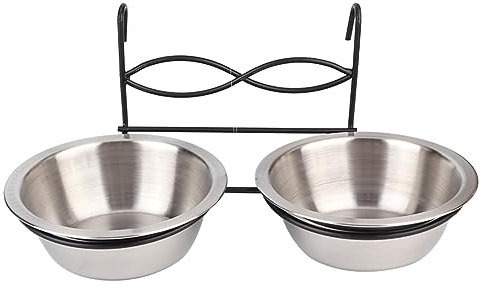Dog Bowls, Hanging Dog Bowls For Kennel Kennel Water Bowl Hanging Dual Bunny Feeder with Hook Stainless Steel Food Water Bowls For Pet Birds Puppy Dogs Cats in Crate Cage Kennel