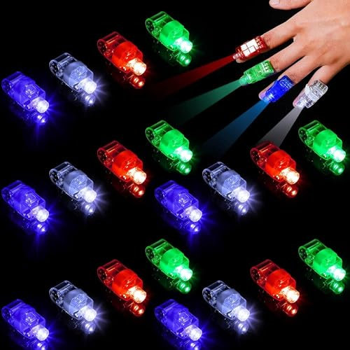 Piucrty Mitgebsel Kindergeburtstag Fingerlicht 40Pcs Kleinigkeiten Leuchtspielzeug für Kinder Mini Leuchtendes Spielzeug Geburtstag Gastgeschenke Party Gadgets Kleine Grundschule Geschenke