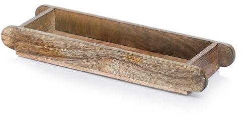 Marrakech - Bandeja vintage para servir de madera, 40 x 12 cm, bandeja de madera Ralio como decoración de mesa decorativa para cocina y salón, bandeja de desayuno rectangular para dormitorio