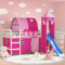 Furniture Item Home Vorhänge für Hochbett mit Tunnel und Turm Rosa Möbel