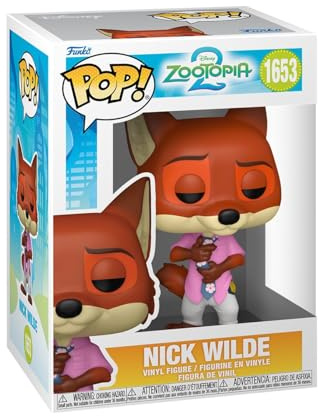 Funko POP! Disney: Zootopia 2 - Nick Wilde | Offizielles Cartoon/Animation Merch - Vinyl Sammelfigur als Regal Deko - Geschenkidee zum Geburtstag für Fans und Sammler