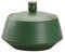 NCQIXIAO Bocal de cuisine rétro en céramique avec couvercle hermétique en silicone pour thé, café, noix, herbes, épices, sucre (vert bas)