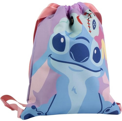 CERDÁ LIFE'S LITTLE MOMENTS Stitch Schulrucksack für Kinder, mit Kordelzug, Platz für Kleidung, Snacks, Unisex, Kinder, 27,0 x 33 x 1,0 cm, Stitch, 27.0x33.0x1.0 cm