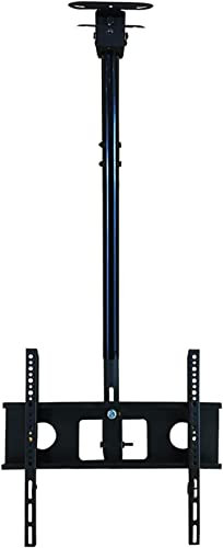 JDJXYNSRT Deckenhalterung für Fernseher, für 32-, 60-Zoll- und 110-lbs-LCD-Flachbildfernseher, neig- und schwenkbar, schwarzer TV-Ständer