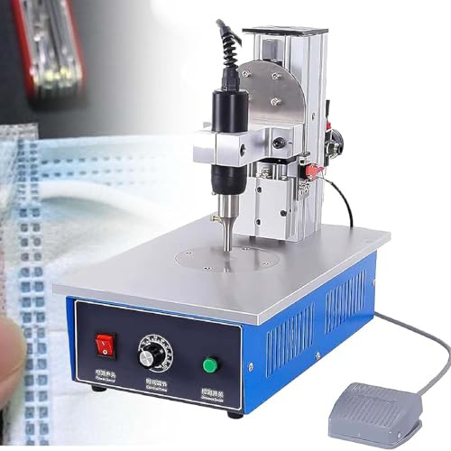 Soldador ultrasónico portátil de plástico con pedal electrónico para remache de telas no tejidas y de nailon y soldadura por puntos