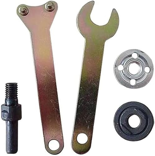 1Set 5 in 1 Electric Drill Conversion Angle Grinder Adapter Connecting Rod Kit with Wrench Variable Shaft Coupler Converter Tool, Adapter Set for Most Angle Grinder, Power Tools Grinders（10mm）