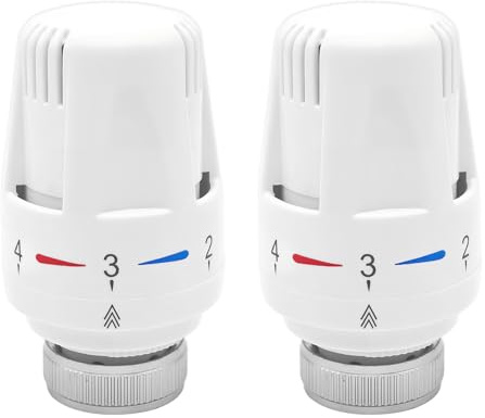 2 Stück Heizkörper Thermostatkopf, Thermostat Heizung, für Thread M30 x 1.5
