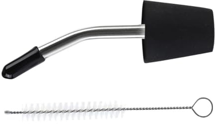 Tea Kettle Spout Adapter - Extended Kettle Spout, Coffee And Tea Pot Attachment With Cleaning Brush | 0.59-0.7in Diameter Tapered Nozzle Reusable For Hot Water, Milk, Chocolate, Restaurants