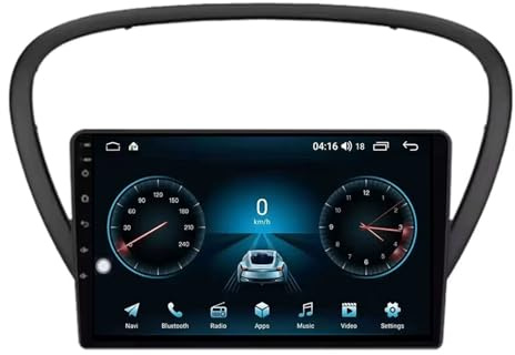 Autoradio pour Peugeot 607 2004-2010 Android 15 9 Pouces Navigation Automobile avec Mirror Link Rear View Camera SWC pour, 8 Core 4G+64G