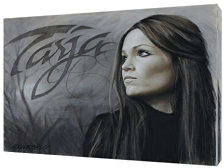 artsprints TARJA TURUNEN mit anthrazit Soft Pastel Paint Kunstdruck auf gerahmter Leinwand, 12x 8inch -38mm depth