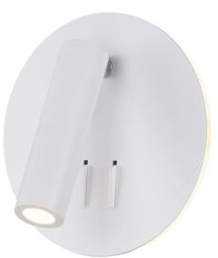 MAYTONI DECORATIVE LIGHTING Wandspot wandleuchte weiß LED, Metall, Aluminium, modern, Akzentlicht warmweiß für Wohnzimmer, Flur, Treppe und Küche mit schalter, 9W 220-240V