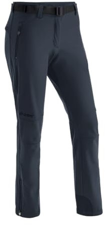Maier Sports Tech Pants W, Warme Damen Wanderhose, Wasserabweisende Softshell-Outdoorhose für Trekking und Hiking, PFC-frei, mSTRETCH pro 2 & stormprotec-Technologie, Grau, 38 (W30/L31)
