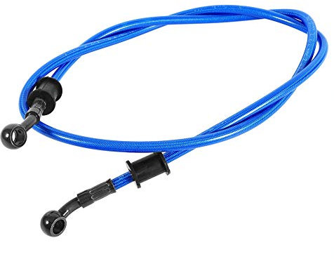 Bremsölschlauch für Motorrad, 50 cm – 120 cm, Bremsschlauch, geflochten, aus Stahl, Kupplung für Ölleitung, Kupplung, Bremsschlauch, (900 mm, blau)