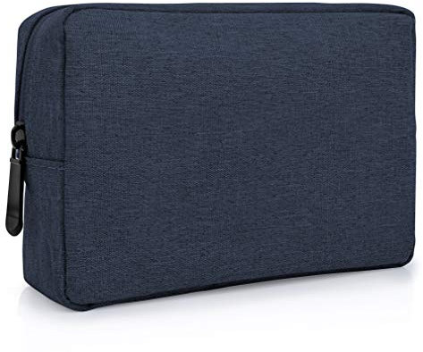 MyGadget Universal Tasche 16 x 11 cm Kosmetiktasche, Elektronik Zubehör Organizer Tasche z.B. Ladegerät - Reise Accessoires Bag, Federtasche in Blau