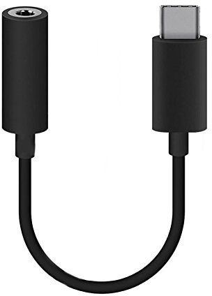 MOELECTRONIX USB 3.1 Type-C Casque Audio Jack pour Samsung Galaxy Tab S6 LTE/WiFi | USB-C vers Casque 3,5 mm Digital | Prise Aux-in Audio Câble Noir