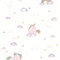 BRICOFLOR Papier peint papier | Papier peint nuage - Papier peint chambre fille - Multicolore, Violet / Mauve, Blanc | Taille 10,05 x 0,53 m = 5.33 m² BR361581P457BO6