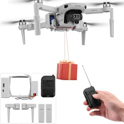 iEago RC Mini 2 SE Sistema di Airdrop Drone Lanciatore Sistema di Thrower Dispositivo a Sgancio Rapido per DJI Mini 4K/Mini 2 SE/Mini 2/Mavic Mini Accessori, Rilascia Esche da Pesca Nozze Squillo