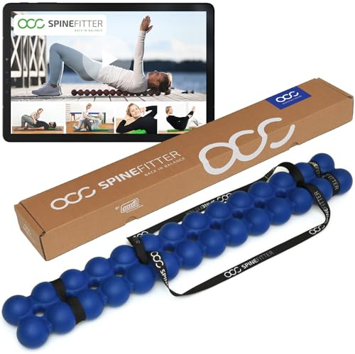 Sissel® Spinefit Appareil de massage pour le dos et l'équilibre Bleu Pour soulager les tensions et les blocages Idéal pour le Pilates et le Yoga Pour détendre la colonne vertébrale Pour la maison et