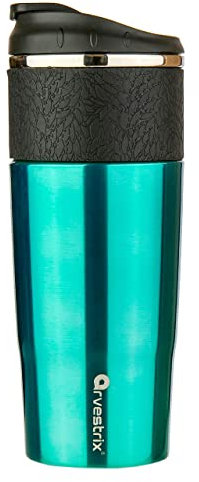 Insulated Stainless Steel Travel Mug with Leak-Proof Lid, 480ml Double-Walled Thermal Coffee Cup for Hot & Cold Drinks, Reusable, BPA-Free, Spill-Proof, Ideal for Office, Car, & Travel (Teal)
