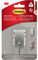 Command 3M 17033 Gancho pequeño color níquel pulido, 1 gancho, 2 tiras