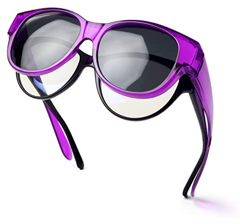 Face Shadow Polarisierte Überzieh Sonnenbrille Damen UV-Schutz Überbrille Sonnenbrille für brillenträger Ultra Leicht Fit-Over Brille