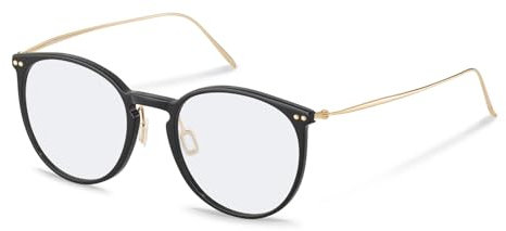 Rodenstock PANTOS Azetat Brillen in Black, Gold für Damen, Brille mit Sehstärke, optional mit Sonnenbrillen tönung oder Blaulichtfilter (Modell R7135)