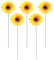 SEWACC 5Pcs Sunflower Garden Stakes, Metal Sunflower Stake Sunflower Lawn Sign Garden Stakes Spring Decor for Outdoor Lawn Landscape
