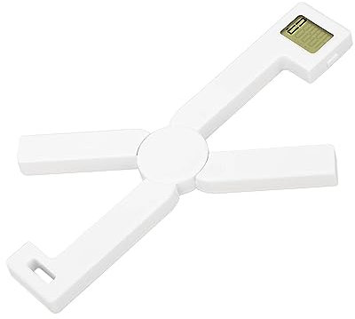 Zusammenklappbare Digitale Küchenwaage Vom Typ X, Kompakt, Tragbar, Digitaler LCD-Bildschirm, 5 Einheiten, Für Lebensmittel, Kompakt, Faltbar, Platzsparend, Für Reisen Und Camping, Weiß