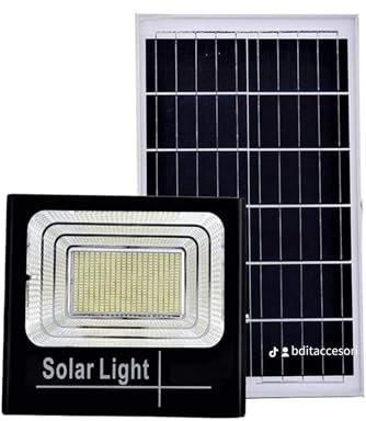 Generico bdit allumeurs Led 400w Smd Avec Panneau Solaire Capteur Crépusculaire Et Télécommande