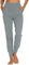 MOVE BEYOND Butterweiche Jogginghose Damen Yogahose Hoher Bund Sporthose Lang Trainingshose mit 4 Taschen, Hellgrau, S